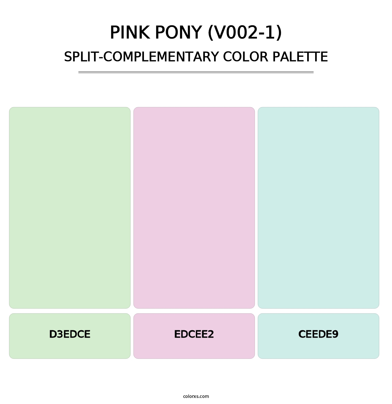 Pink Pony (V002-1) - Split-Complementary Color Palette