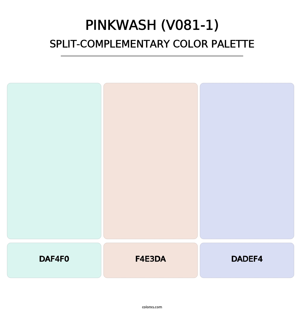 Pinkwash (V081-1) - Split-Complementary Color Palette