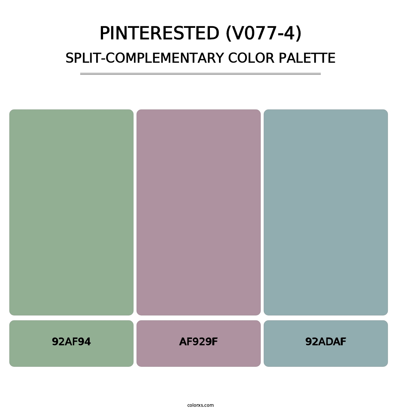 Pinterested (V077-4) - Split-Complementary Color Palette