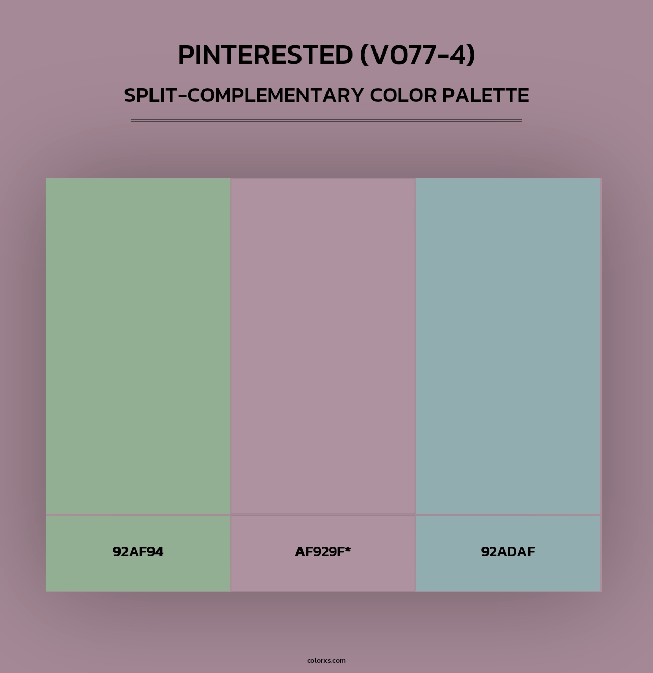 Pinterested (V077-4) - Split-Complementary Color Palette