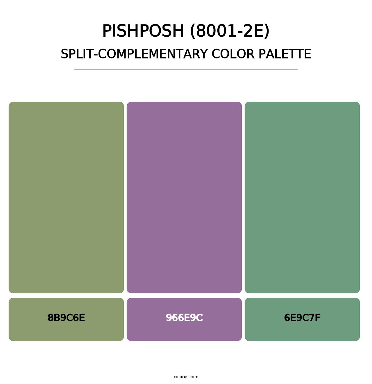 Pishposh (8001-2E) - Split-Complementary Color Palette