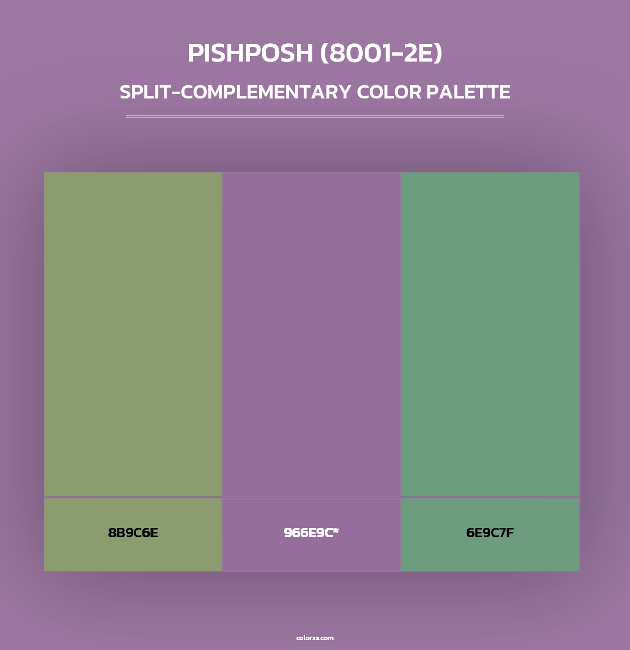 Pishposh (8001-2E) - Split-Complementary Color Palette