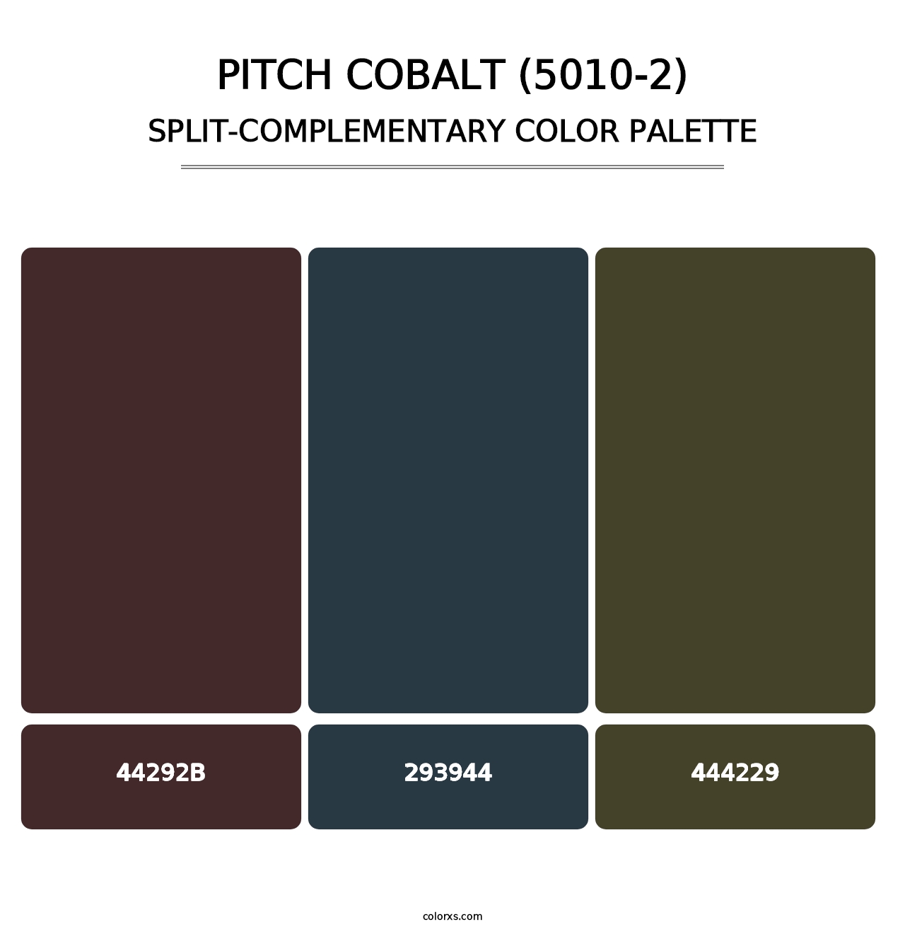 Pitch Cobalt (5010-2) - Split-Complementary Color Palette