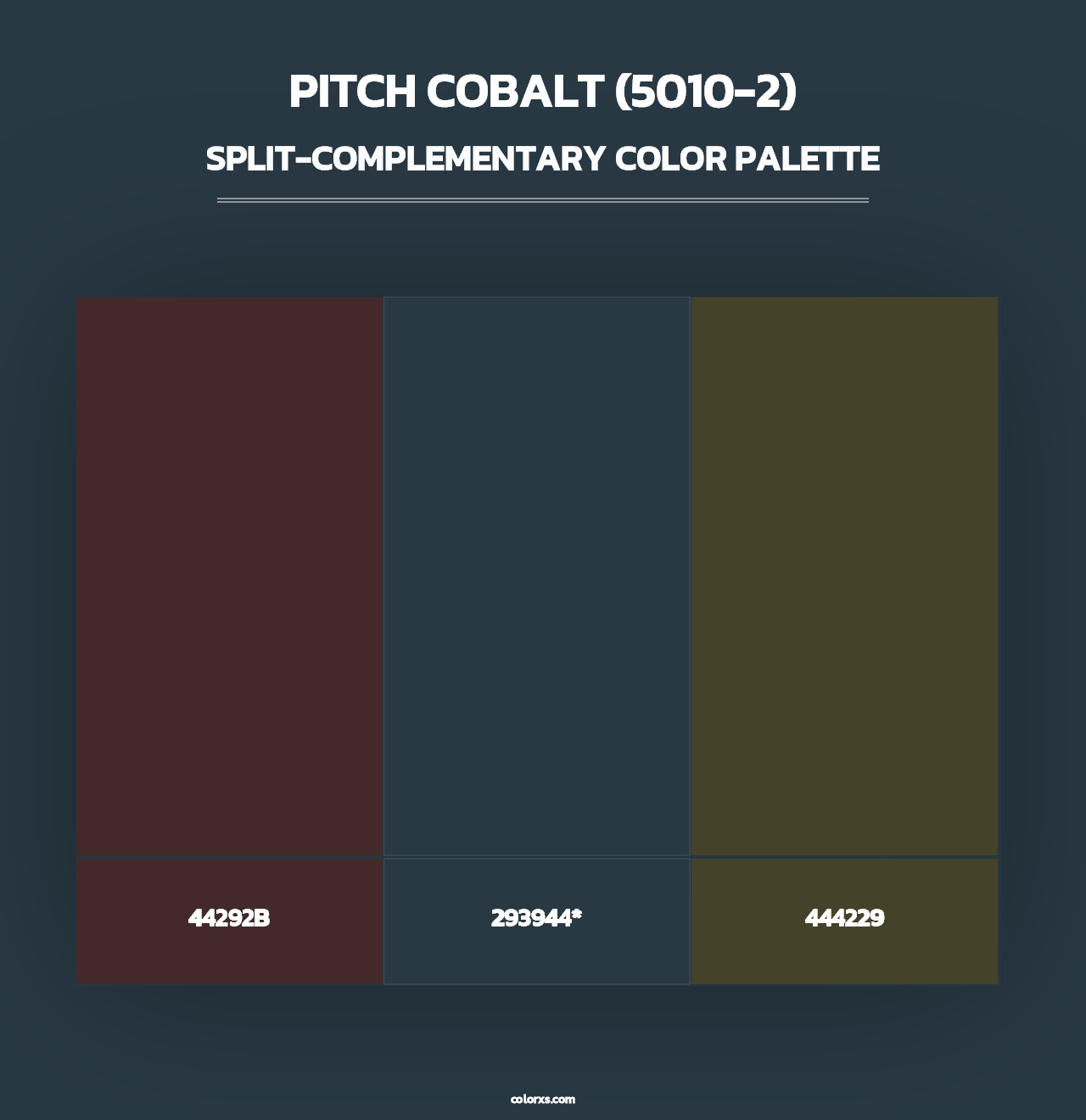 Pitch Cobalt (5010-2) - Split-Complementary Color Palette