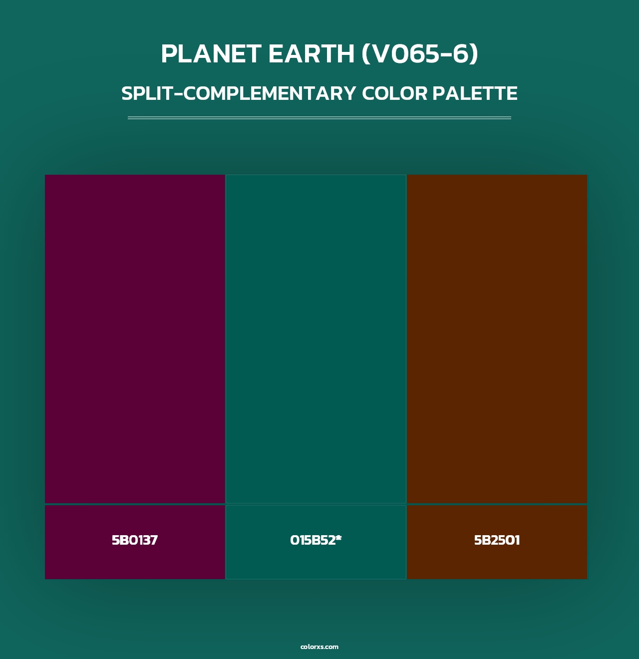 Planet Earth (V065-6) - Split-Complementary Color Palette