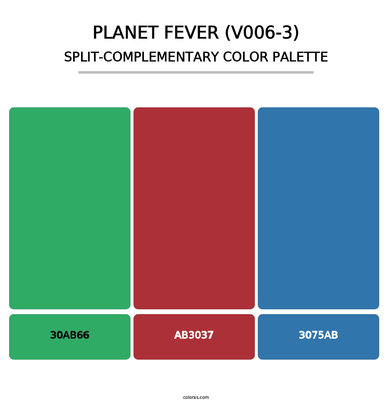 Planet Fever (V006-3) - Split-Complementary Color Palette