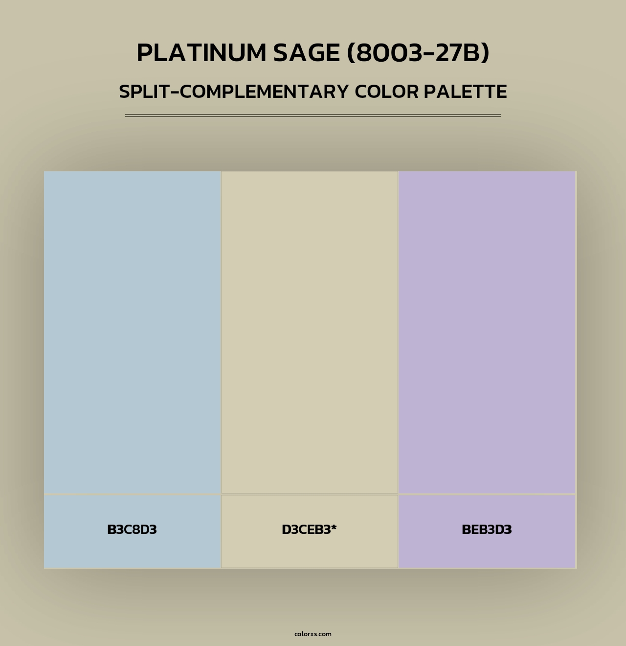 Platinum Sage (8003-27B) - Split-Complementary Color Palette