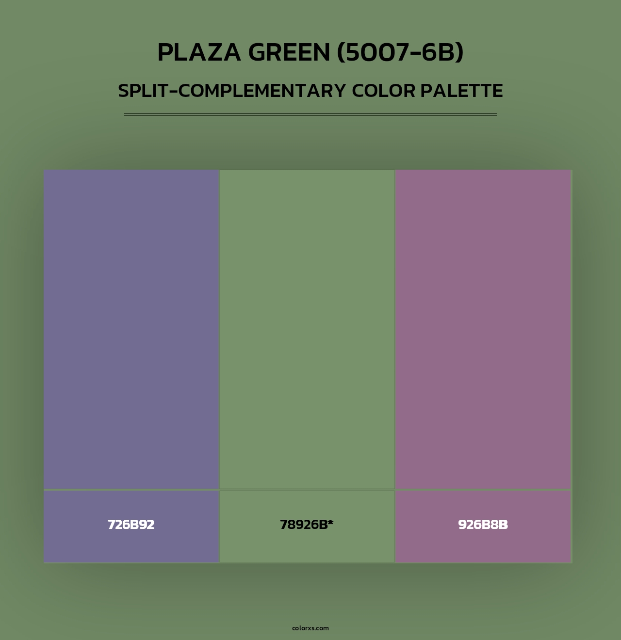 Plaza Green (5007-6B) - Split-Complementary Color Palette