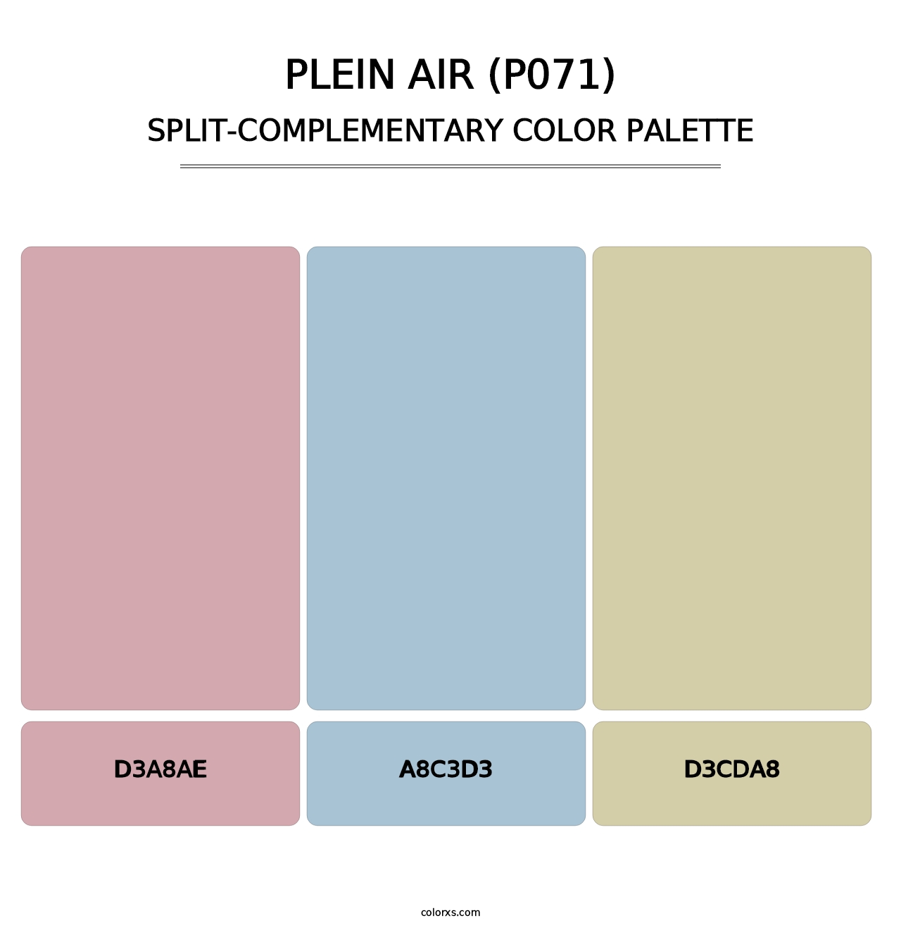 Plein Air (P071) - Split-Complementary Color Palette