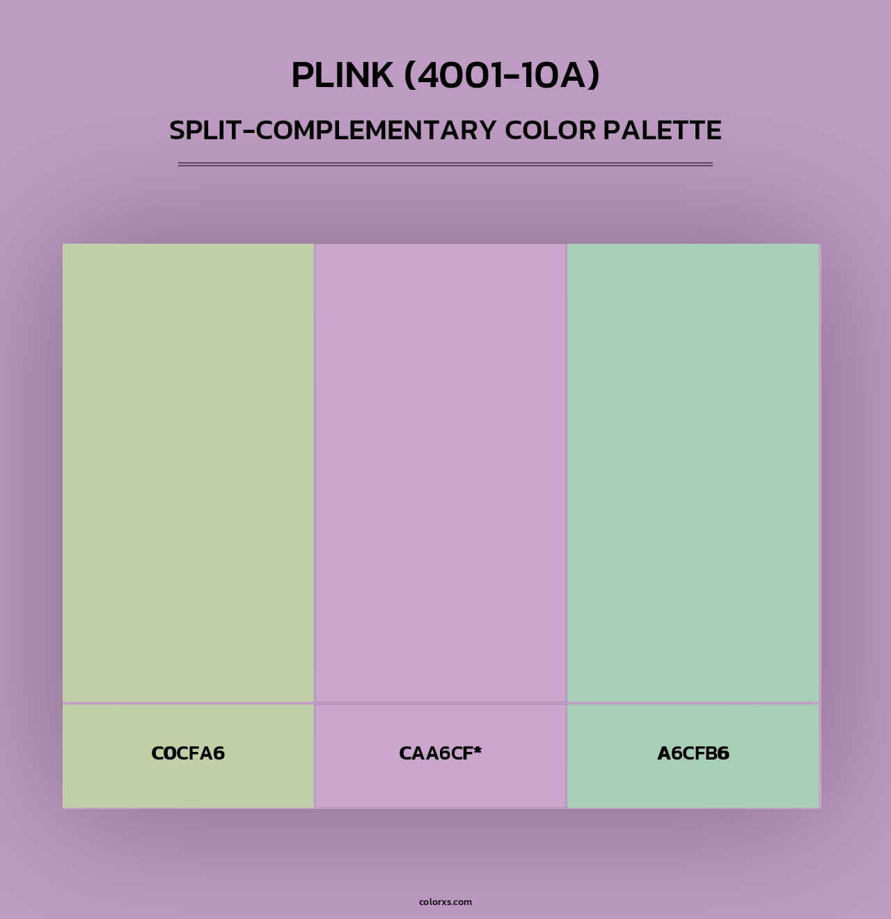Plink (4001-10A) - Split-Complementary Color Palette
