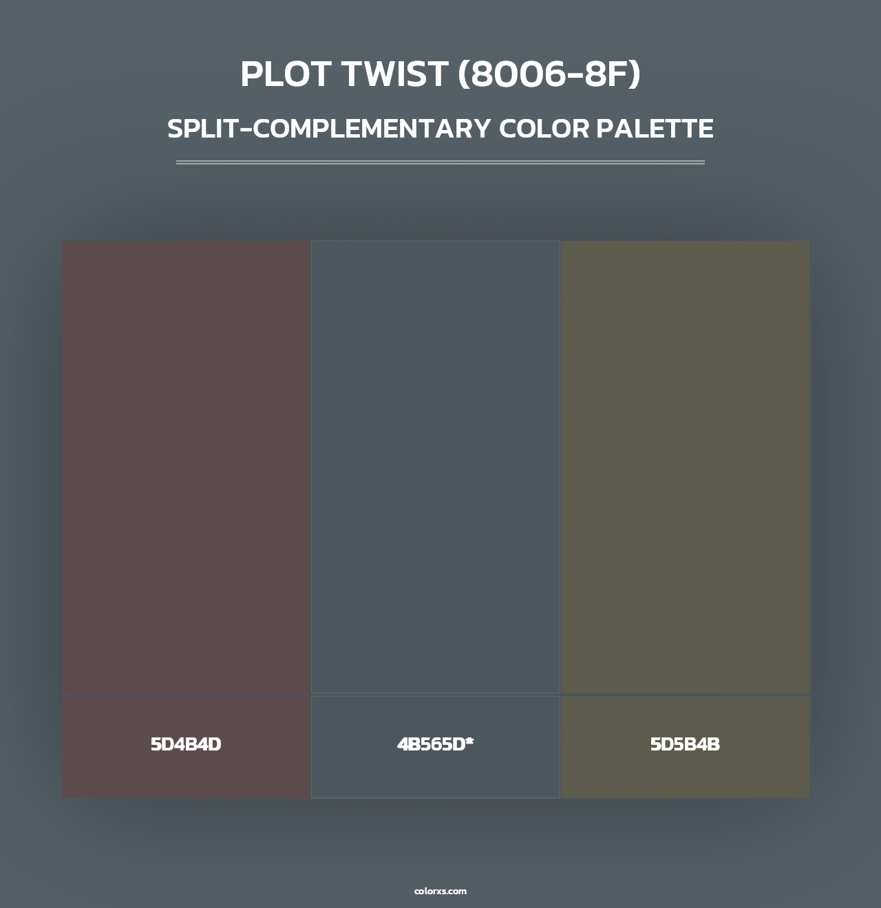 Plot Twist (8006-8F) - Split-Complementary Color Palette