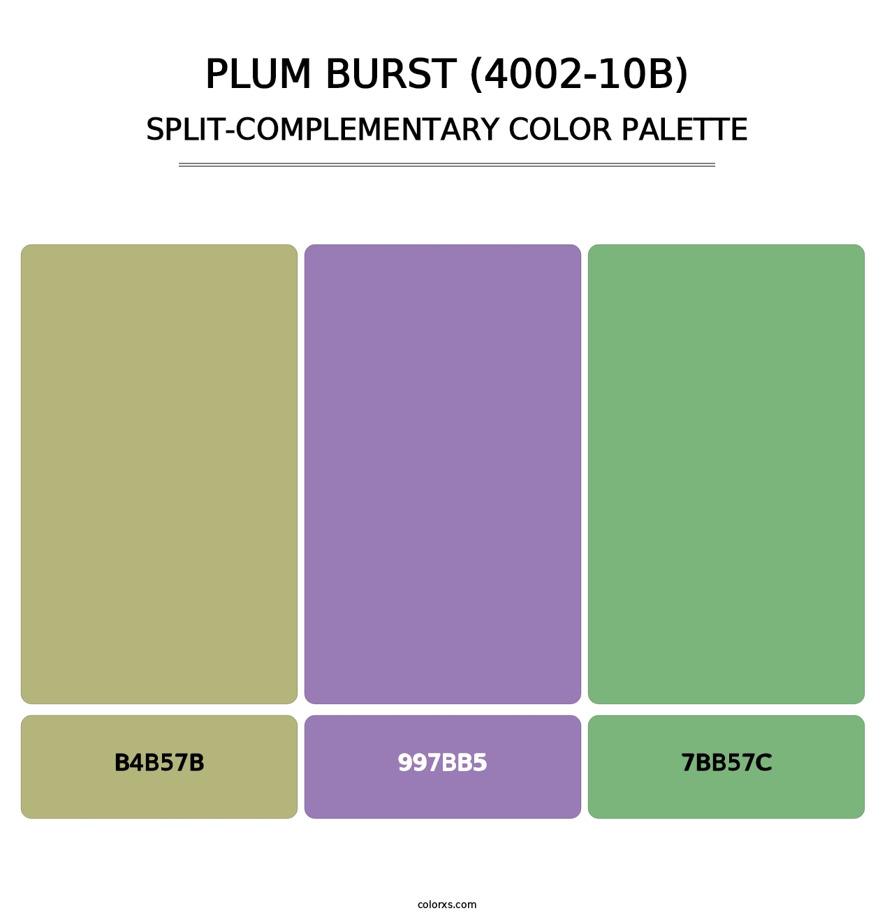 Plum Burst (4002-10B) - Split-Complementary Color Palette