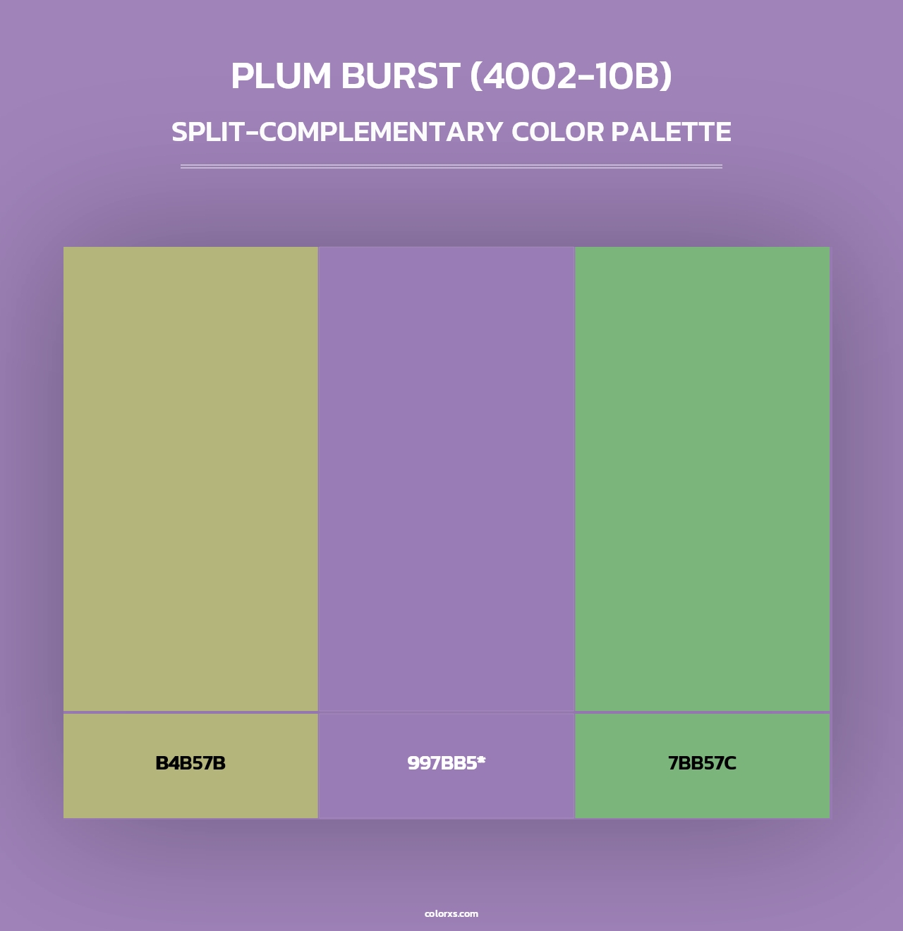 Plum Burst (4002-10B) - Split-Complementary Color Palette