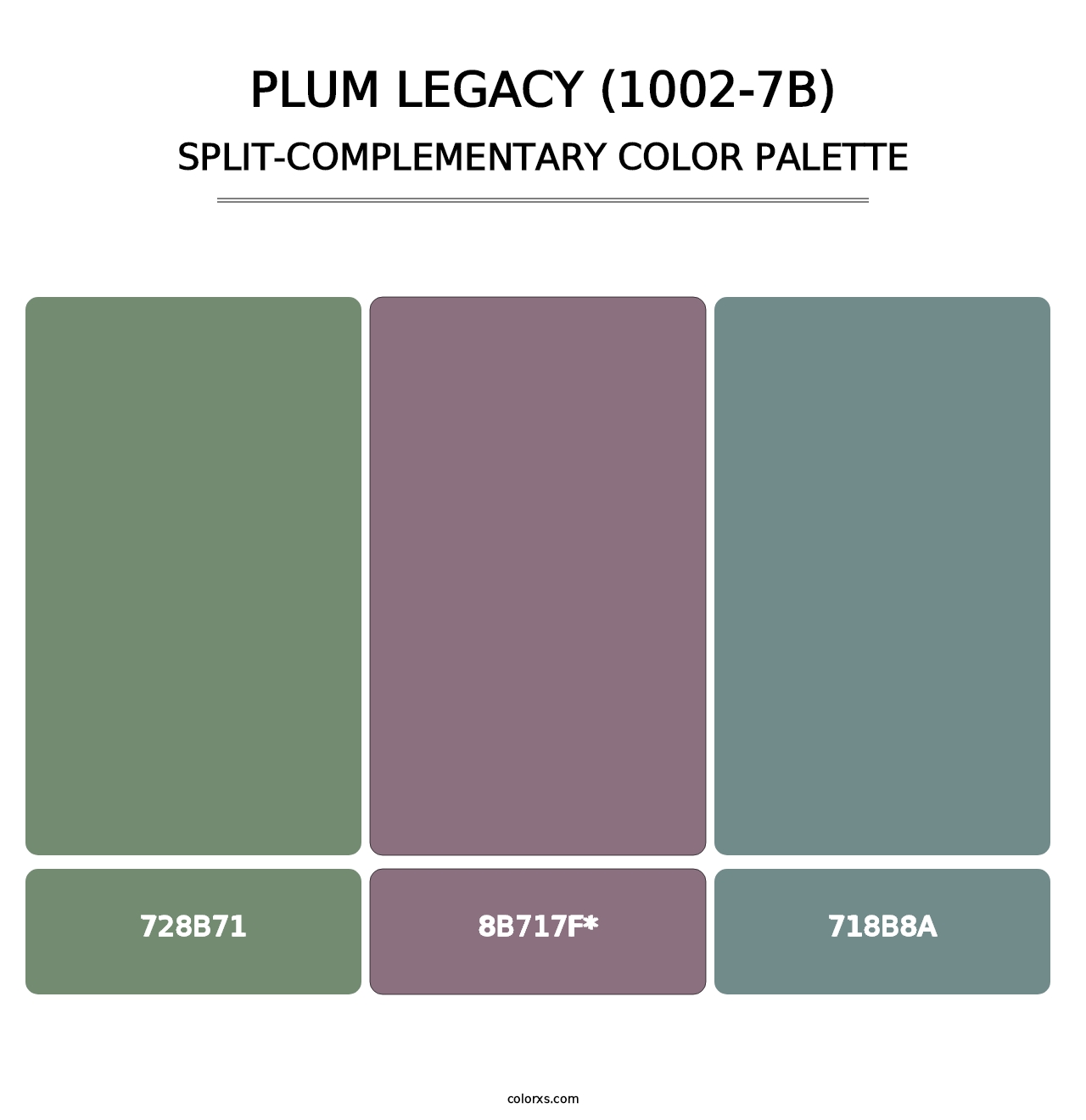 Plum Legacy (1002-7B) - Split-Complementary Color Palette
