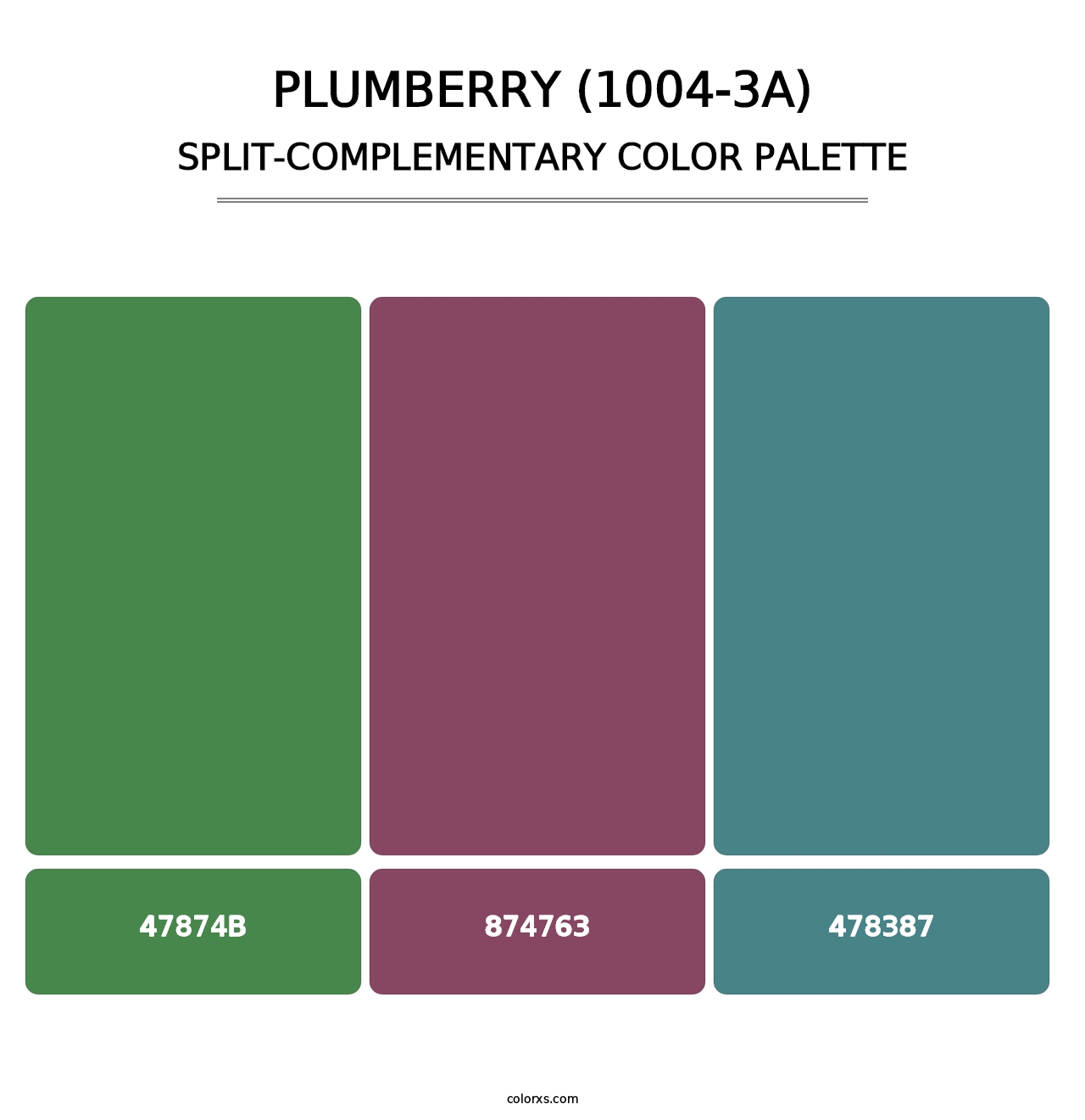 Plumberry (1004-3A) - Split-Complementary Color Palette