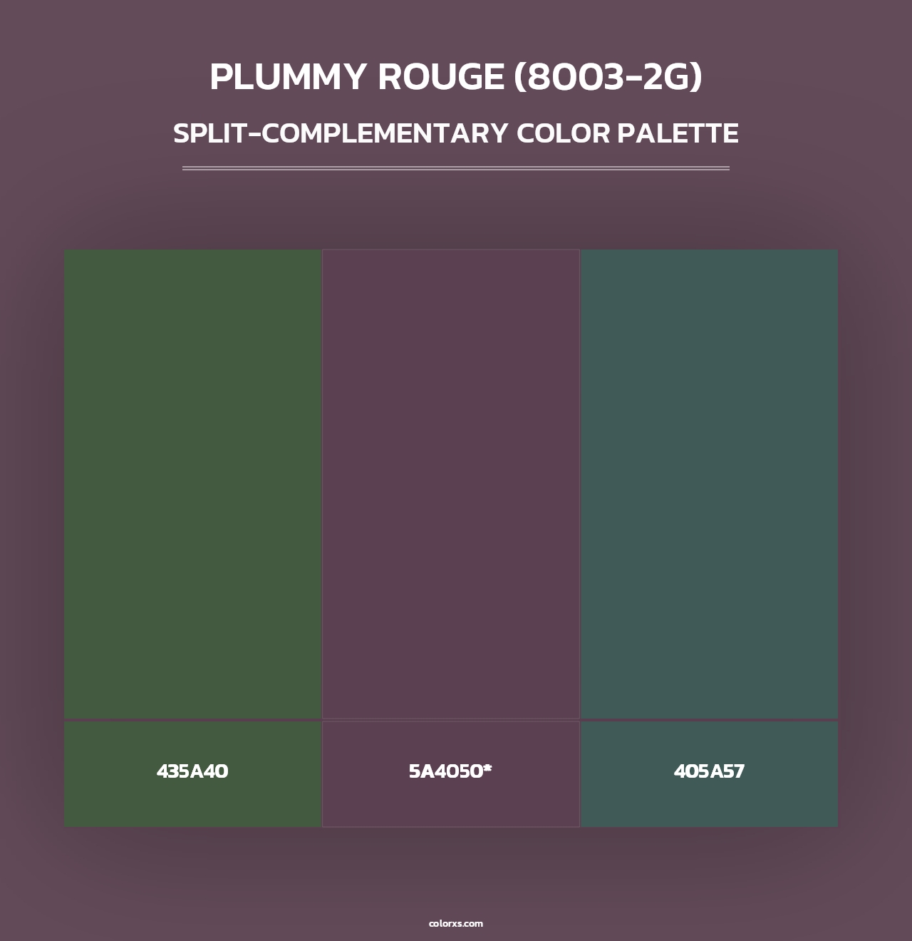 Plummy Rouge (8003-2G) - Split-Complementary Color Palette