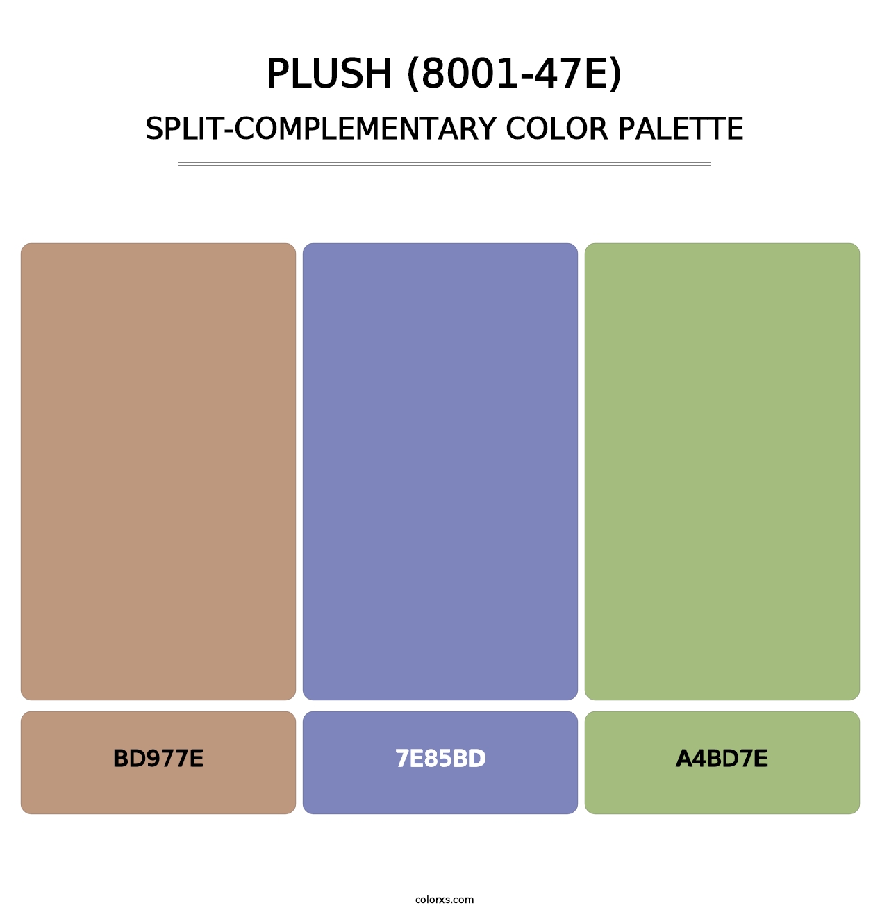 Plush (8001-47E) - Split-Complementary Color Palette