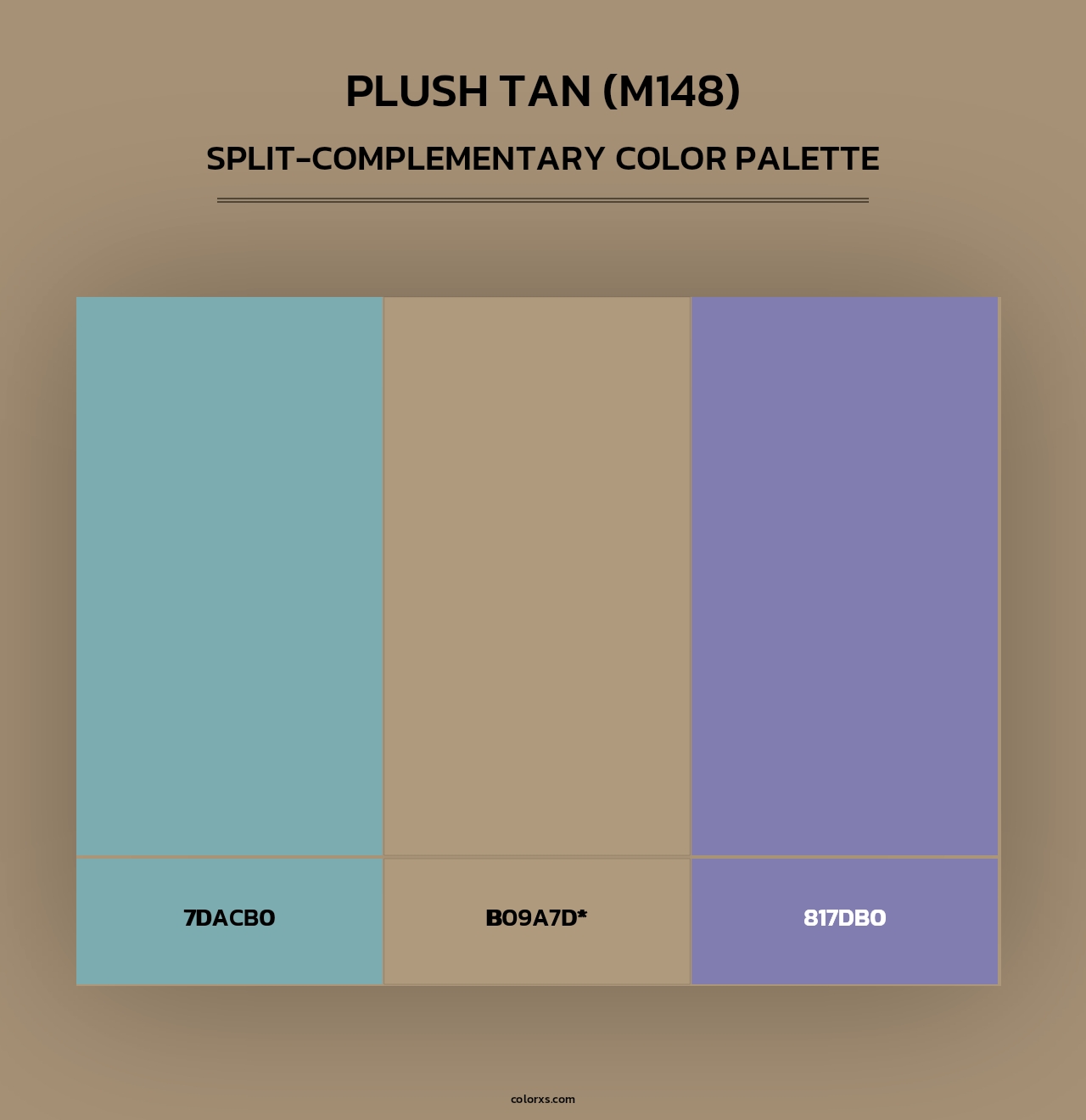 Plush Tan (M148) - Split-Complementary Color Palette