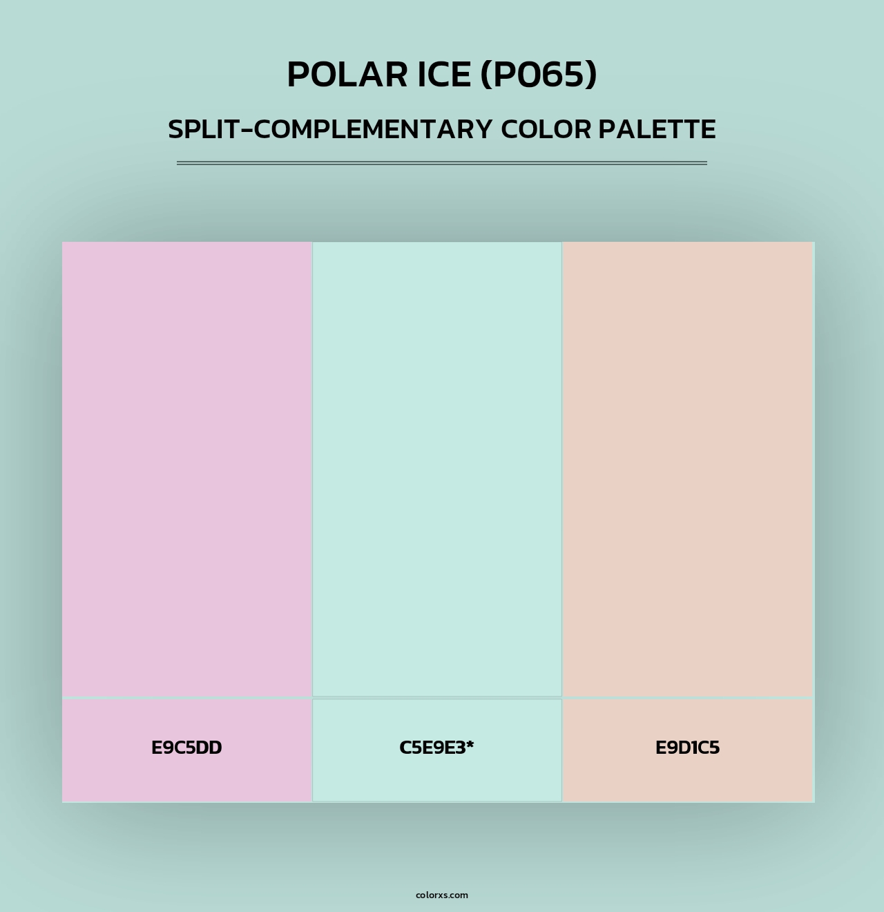 Polar Ice (P065) - Split-Complementary Color Palette