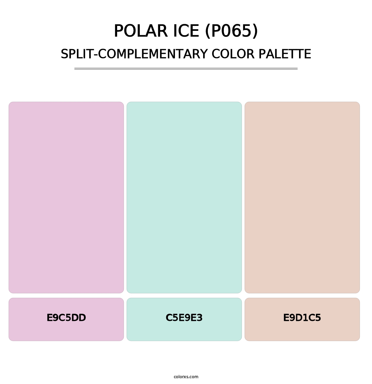 Polar Ice (P065) - Split-Complementary Color Palette
