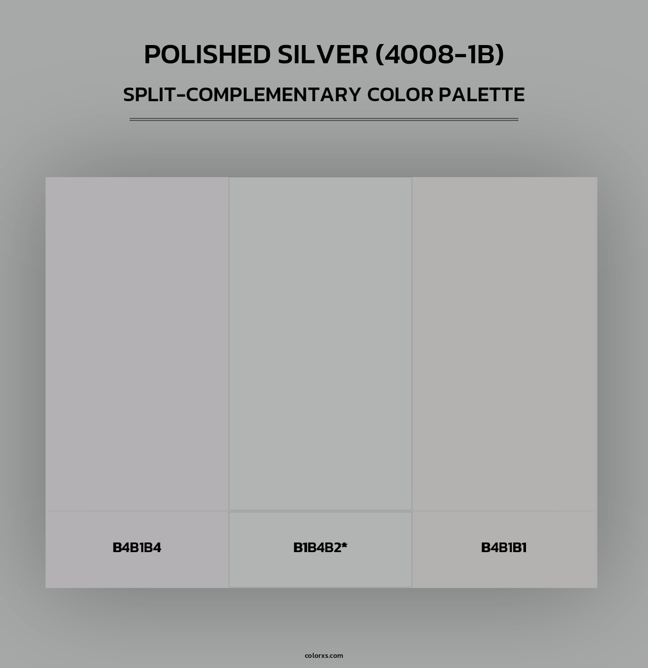 Polished Silver (4008-1B) - Split-Complementary Color Palette