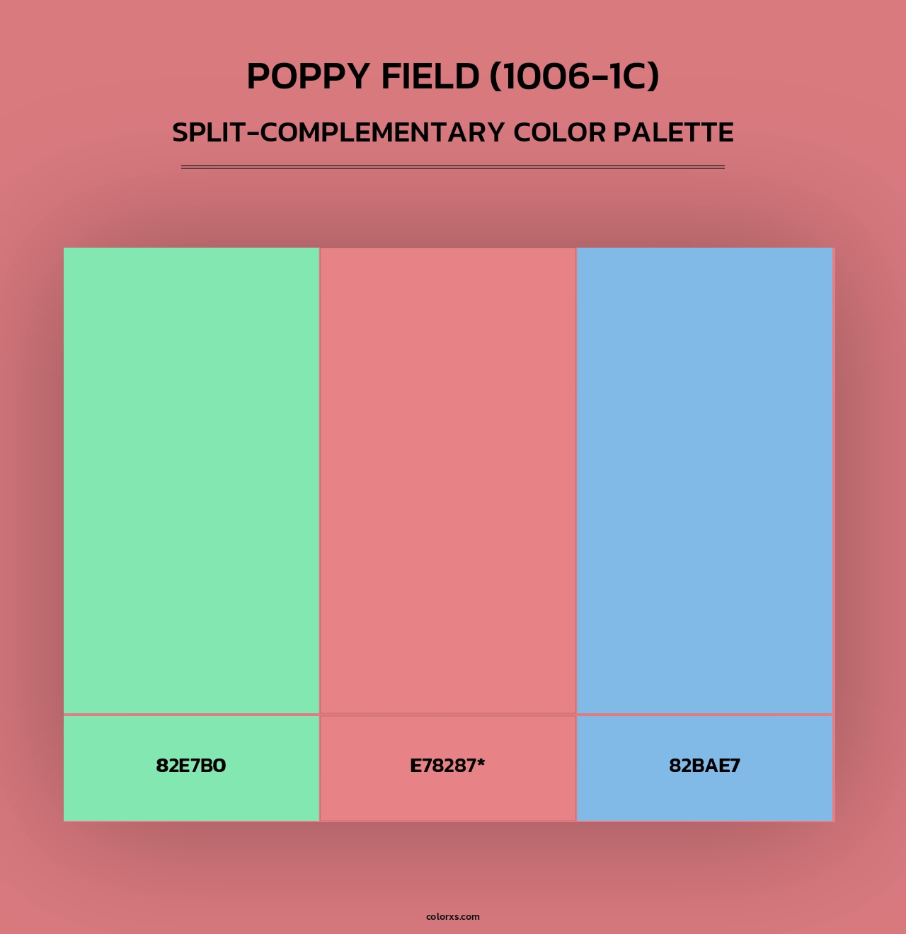 Poppy Field (1006-1C) - Split-Complementary Color Palette