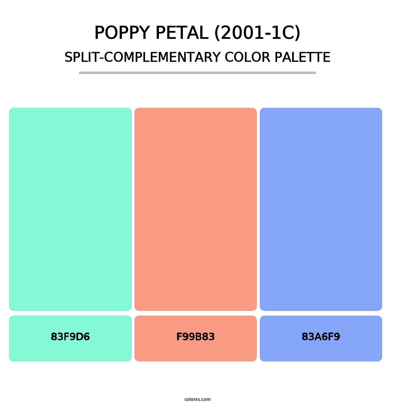 Poppy Petal (2001-1C) - Split-Complementary Color Palette