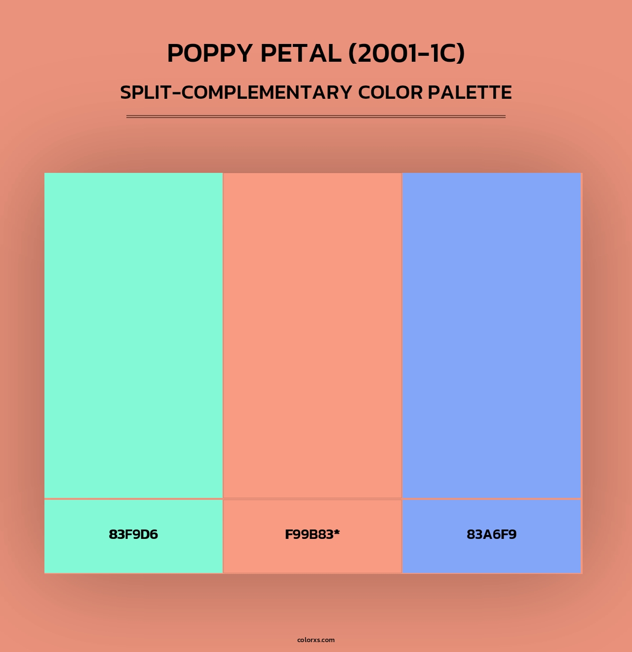Poppy Petal (2001-1C) - Split-Complementary Color Palette