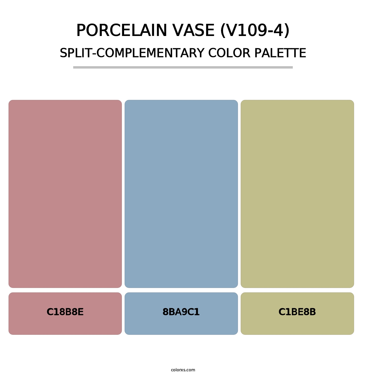 Porcelain Vase (V109-4) - Split-Complementary Color Palette