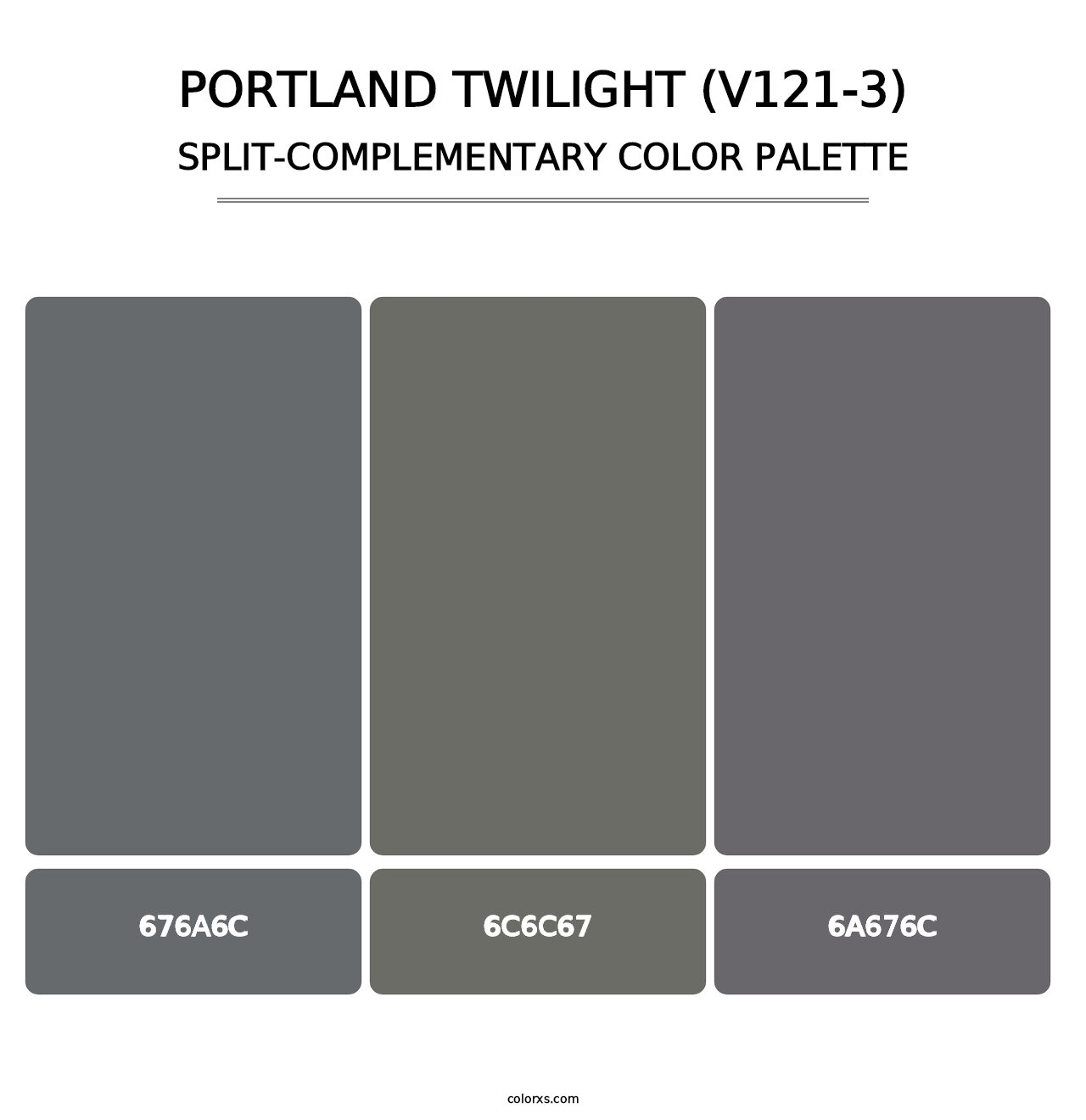 Portland Twilight (V121-3) - Split-Complementary Color Palette