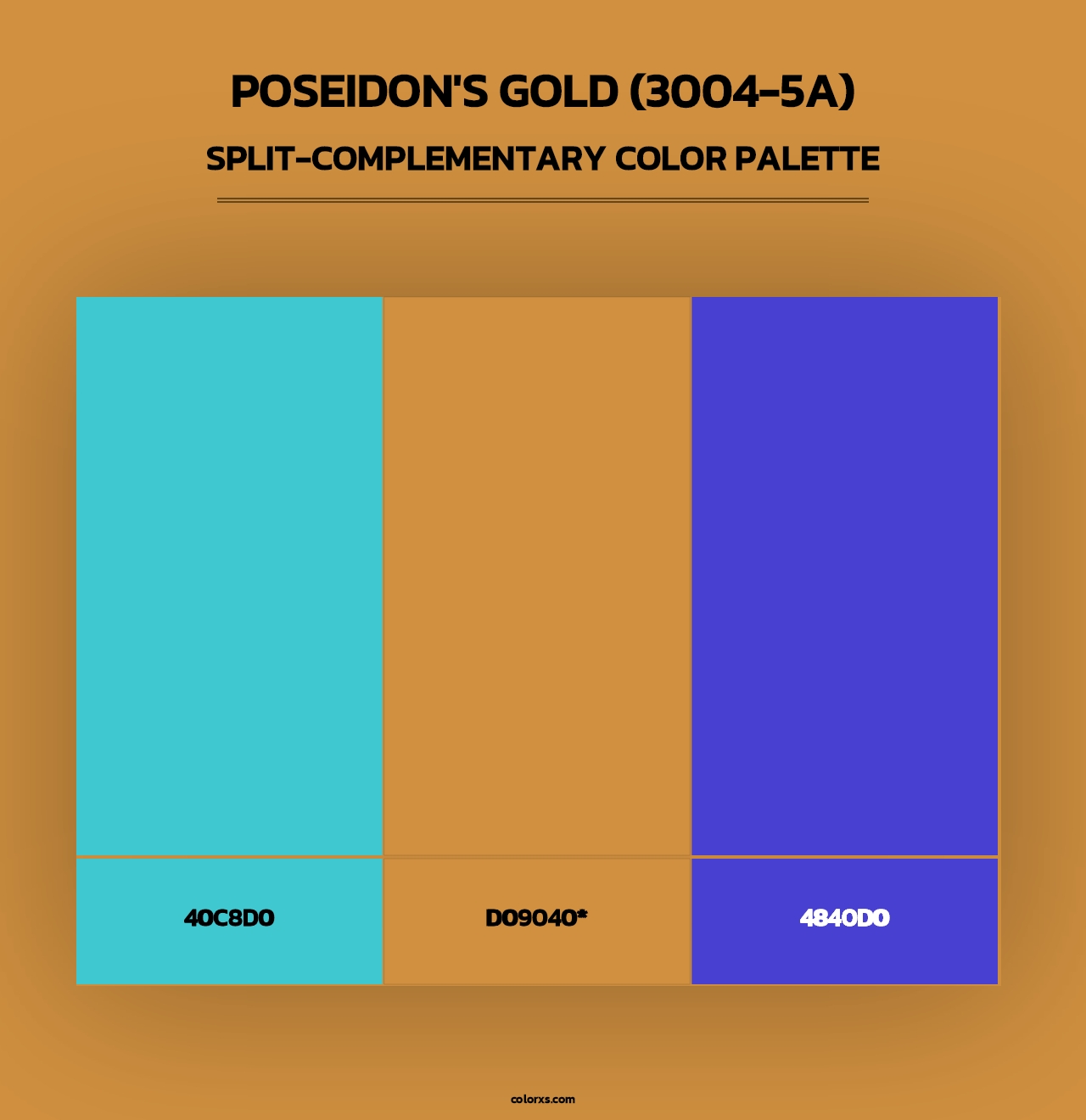 Poseidon's Gold (3004-5A) - Split-Complementary Color Palette