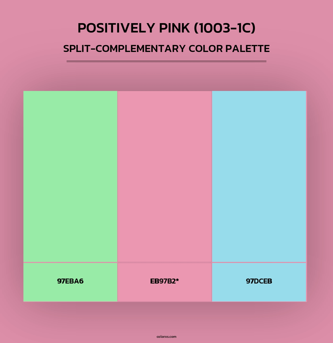 Positively Pink (1003-1C) - Split-Complementary Color Palette