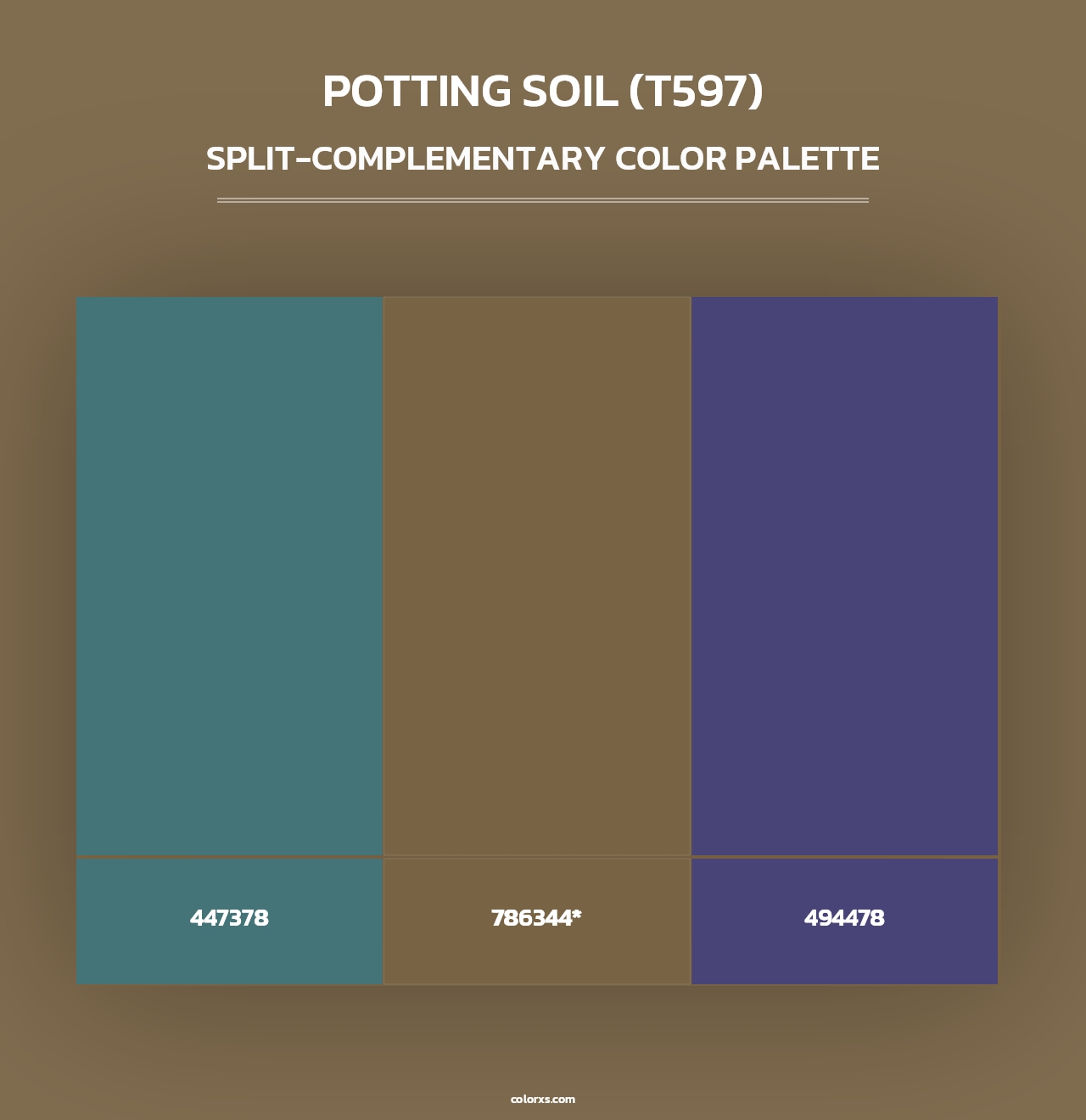 Potting Soil (T597) - Split-Complementary Color Palette
