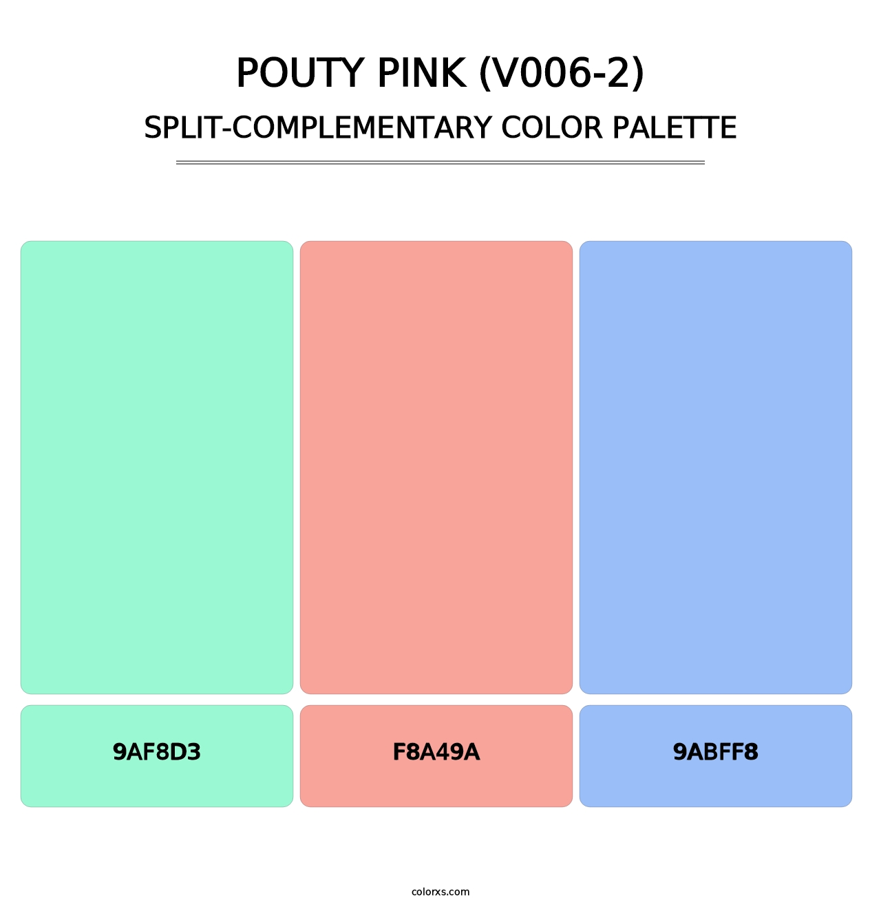 Pouty Pink (V006-2) - Split-Complementary Color Palette