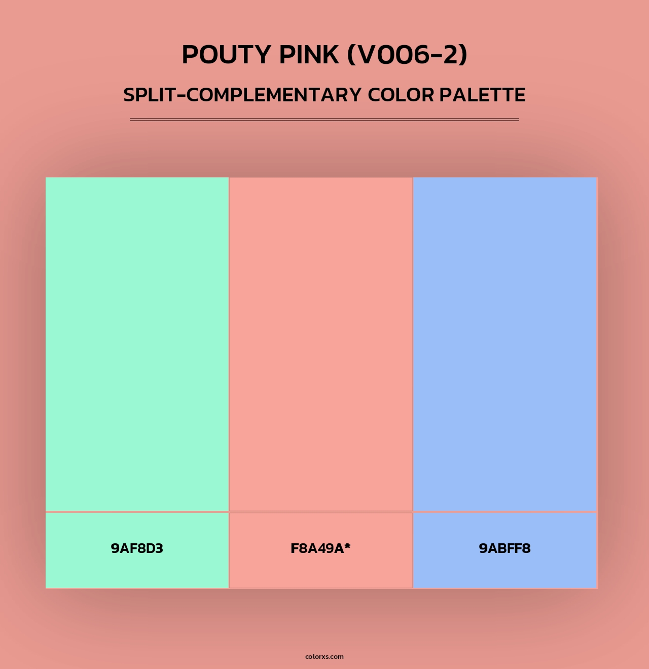 Pouty Pink (V006-2) - Split-Complementary Color Palette
