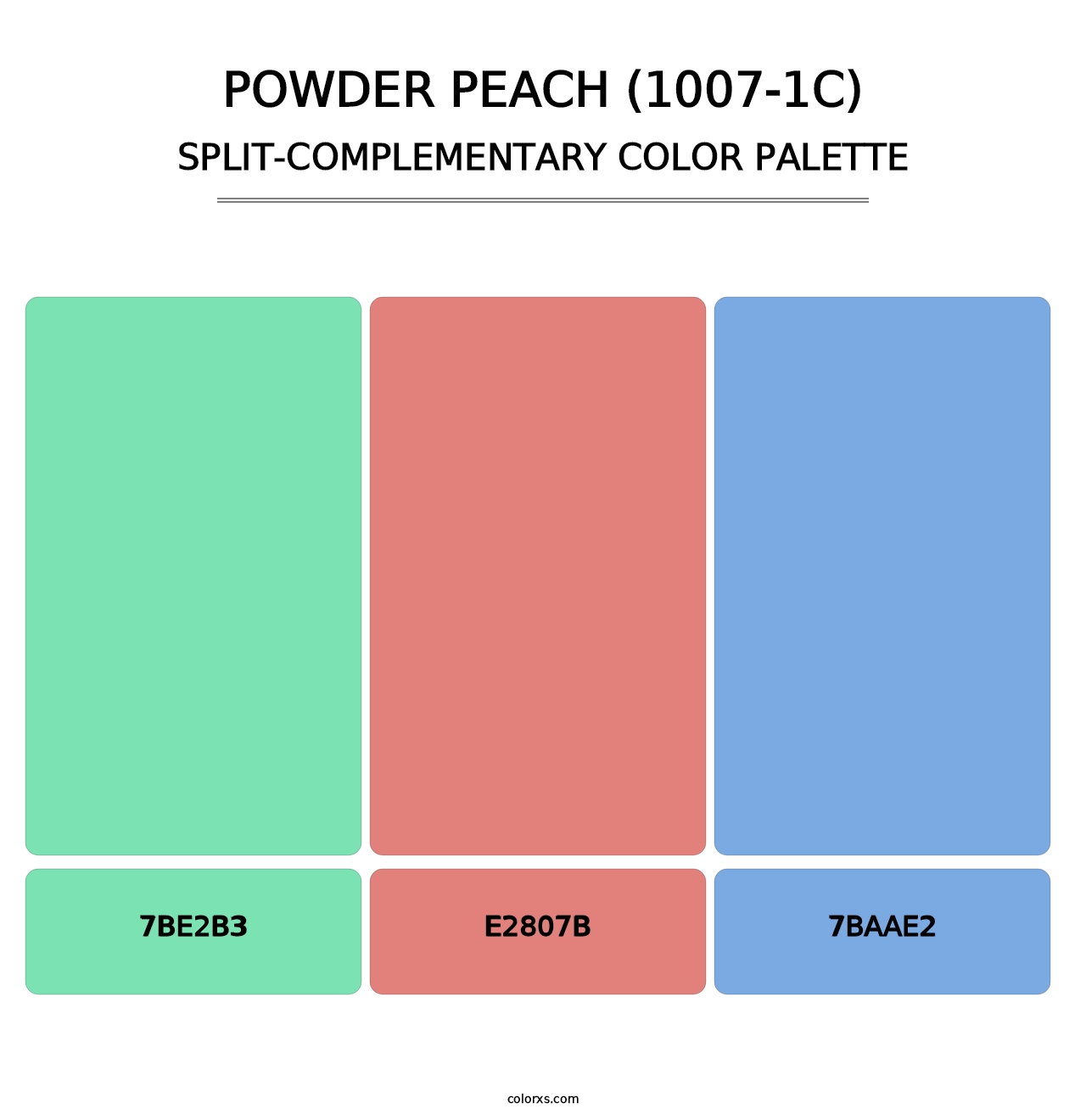 Powder Peach (1007-1C) - Split-Complementary Color Palette