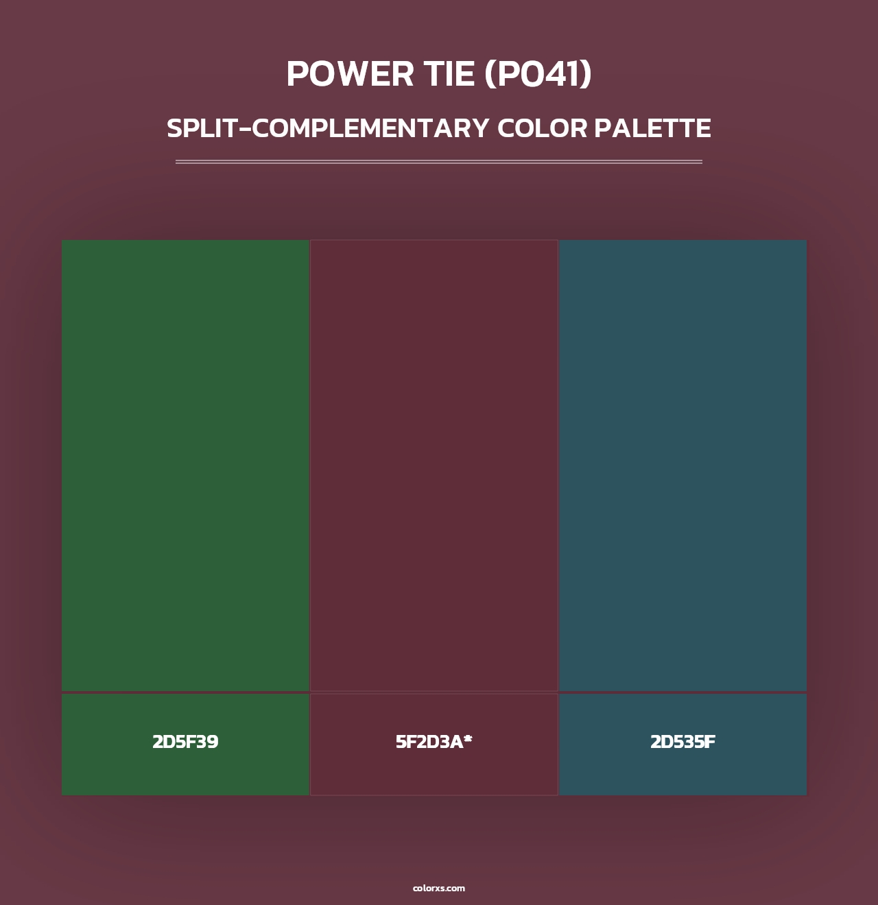 Power Tie (P041) - Split-Complementary Color Palette