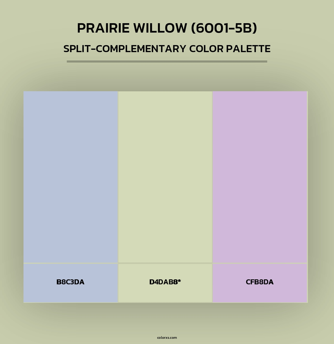 Prairie Willow (6001-5B) - Split-Complementary Color Palette