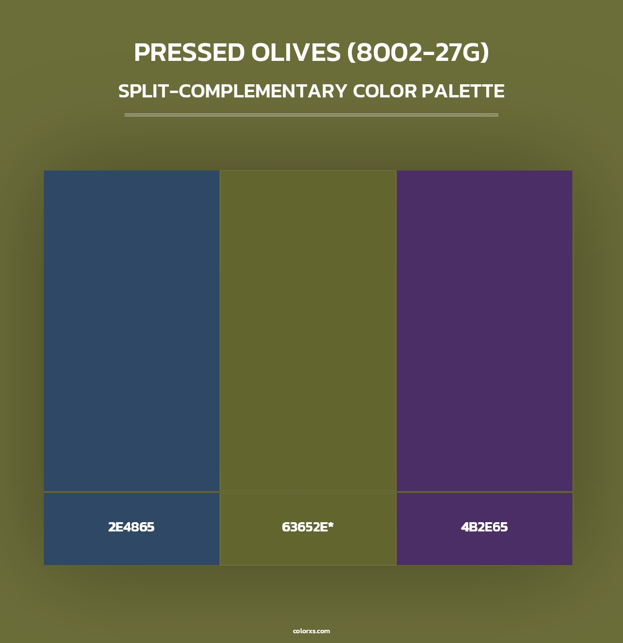 Pressed Olives (8002-27G) - Split-Complementary Color Palette