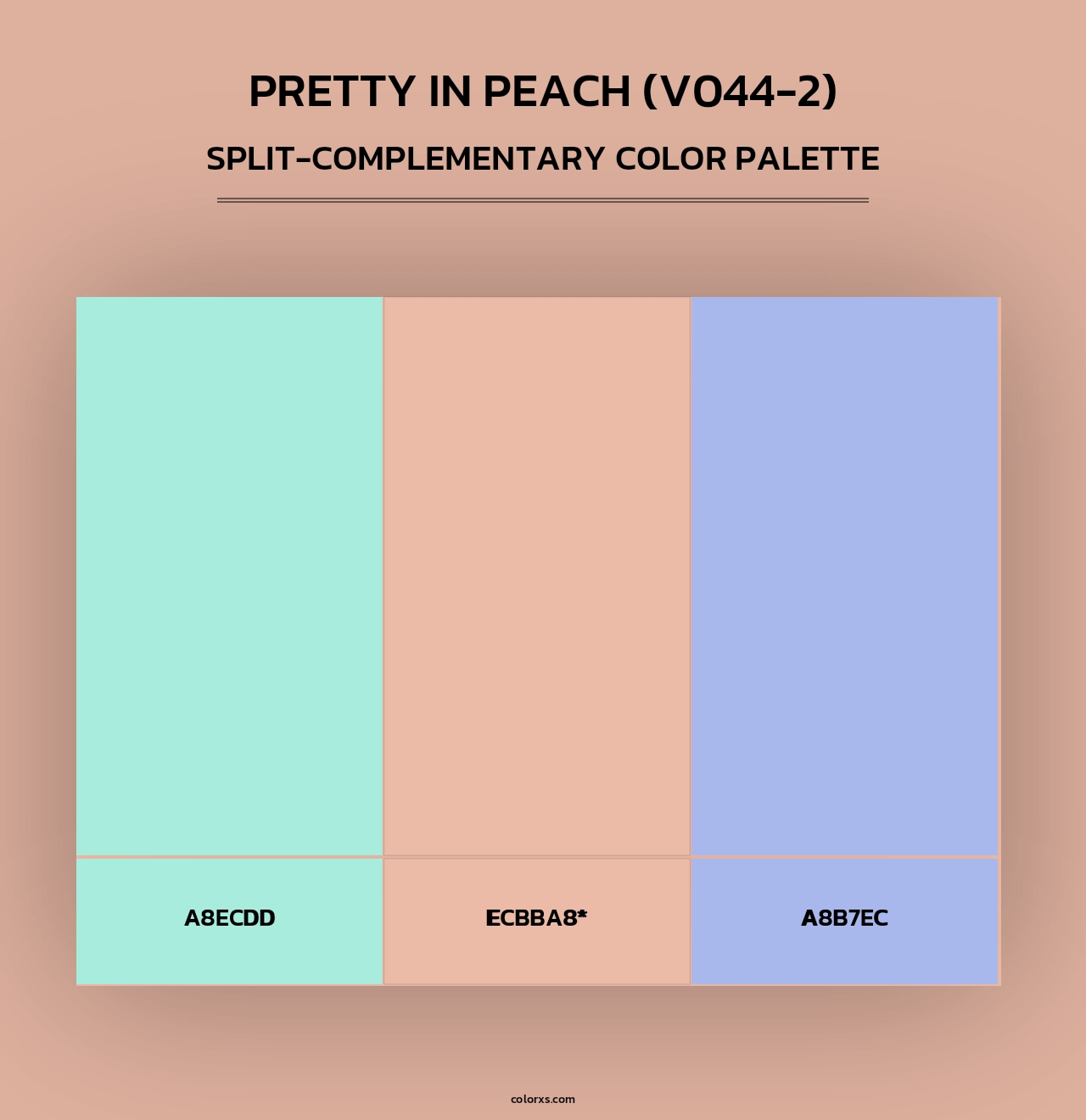 Pretty in Peach (V044-2) - Split-Complementary Color Palette