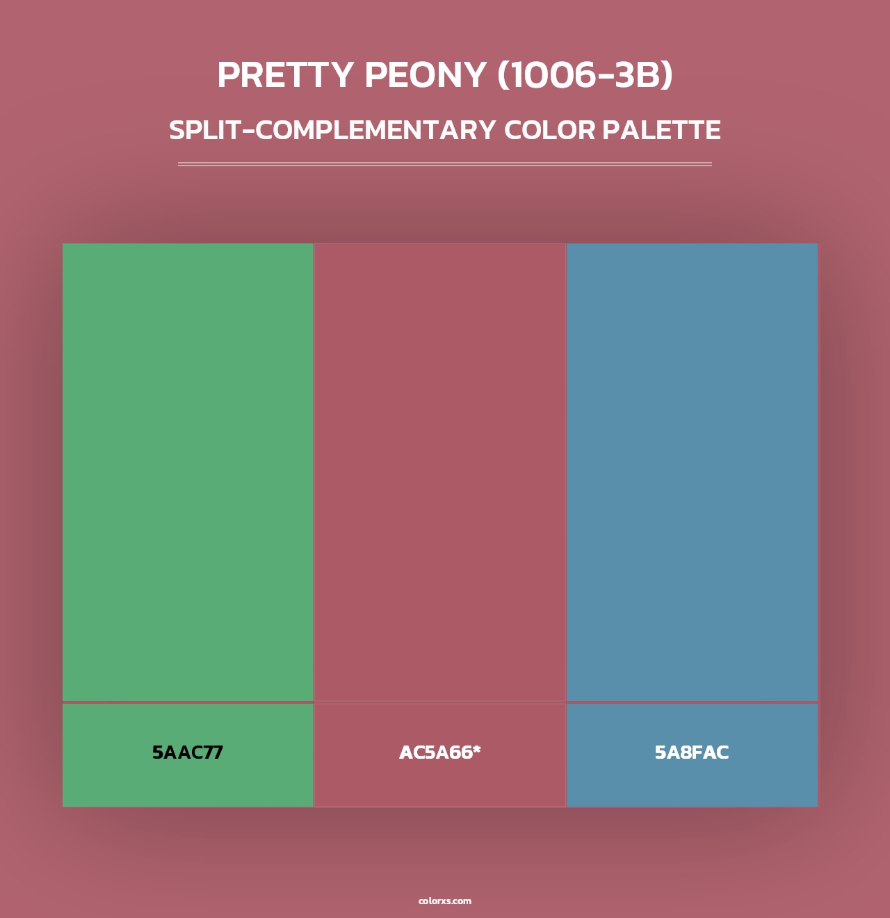 Pretty Peony (1006-3B) - Split-Complementary Color Palette