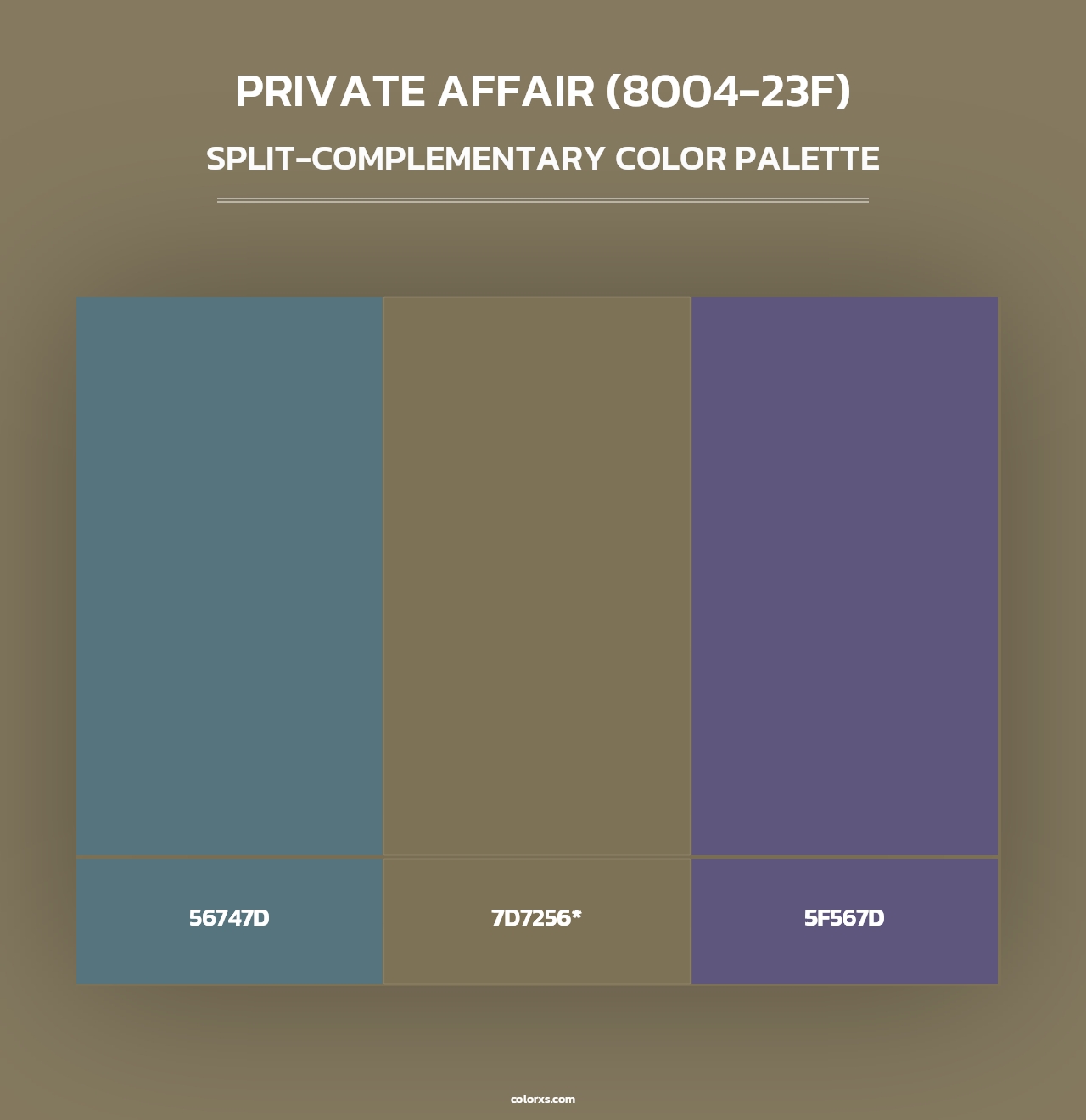 Private Affair (8004-23F) - Split-Complementary Color Palette