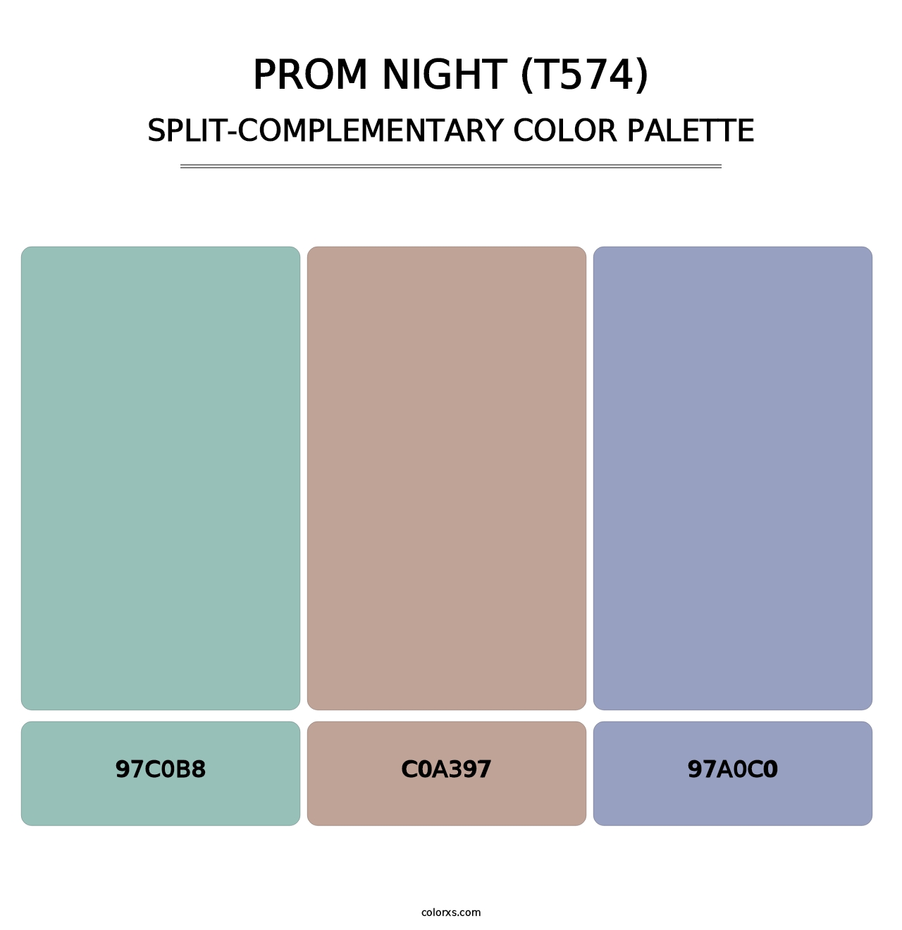 Prom Night (T574) - Split-Complementary Color Palette