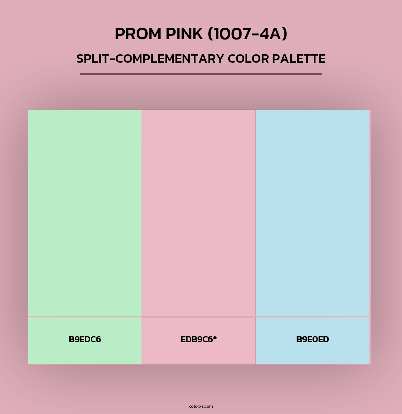 Prom Pink (1007-4A) - Split-Complementary Color Palette