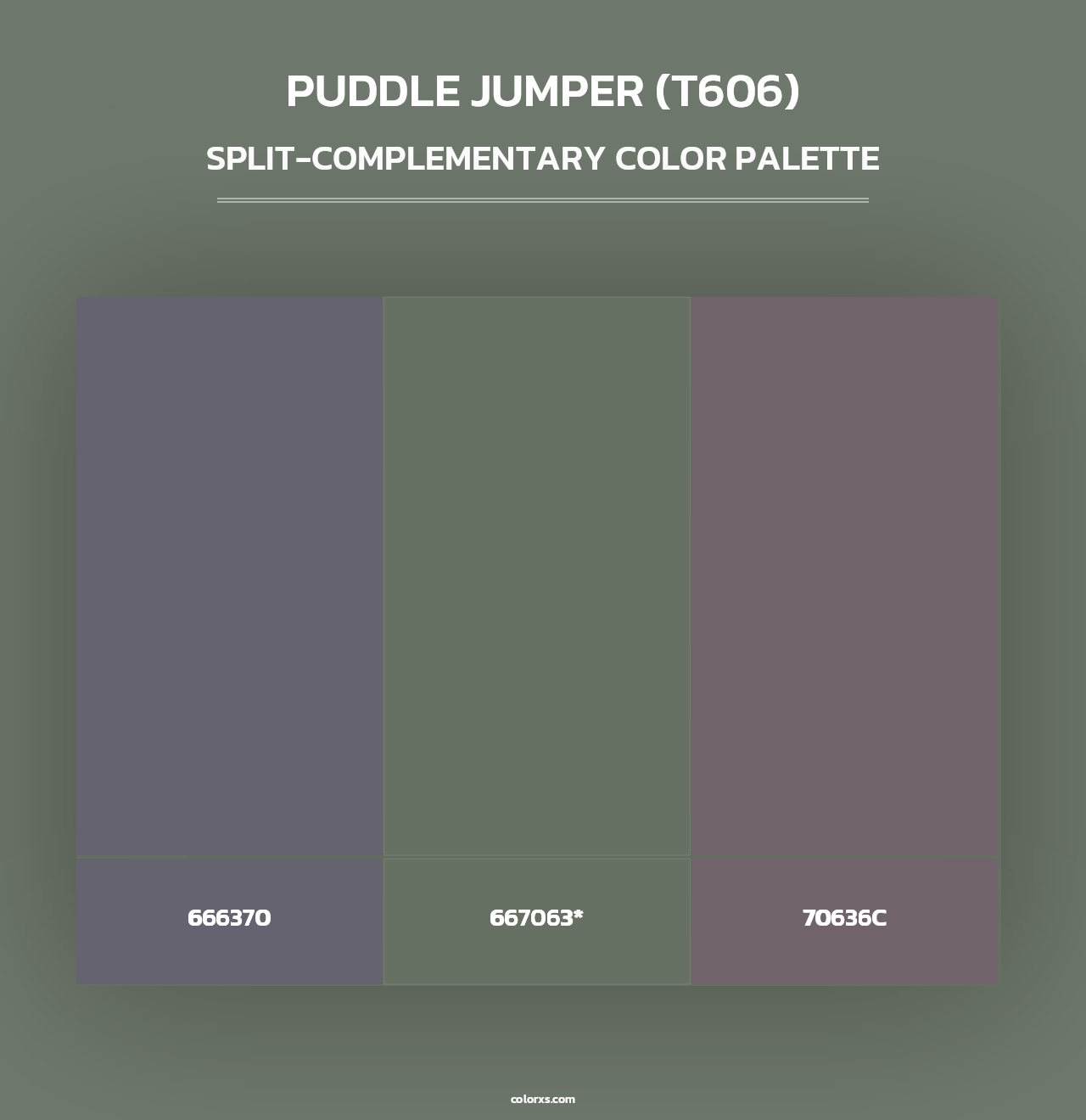 Puddle Jumper (T606) - Split-Complementary Color Palette