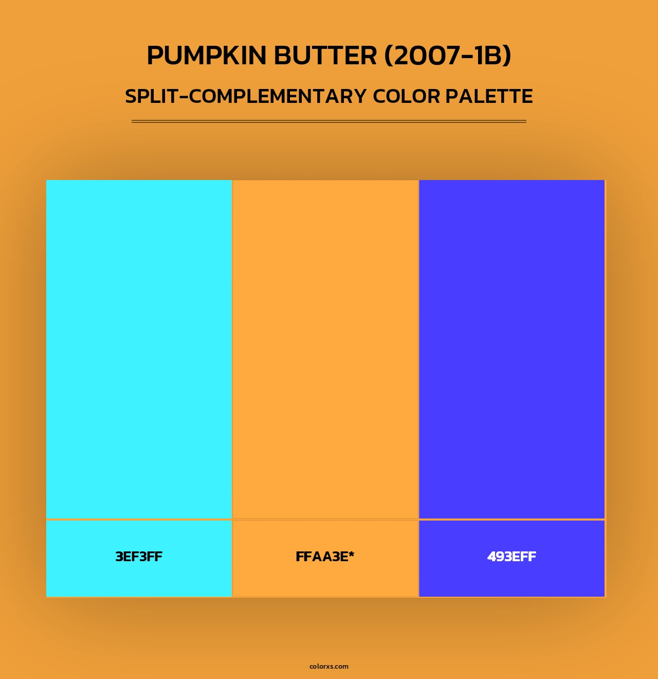 Pumpkin Butter (2007-1B) - Split-Complementary Color Palette
