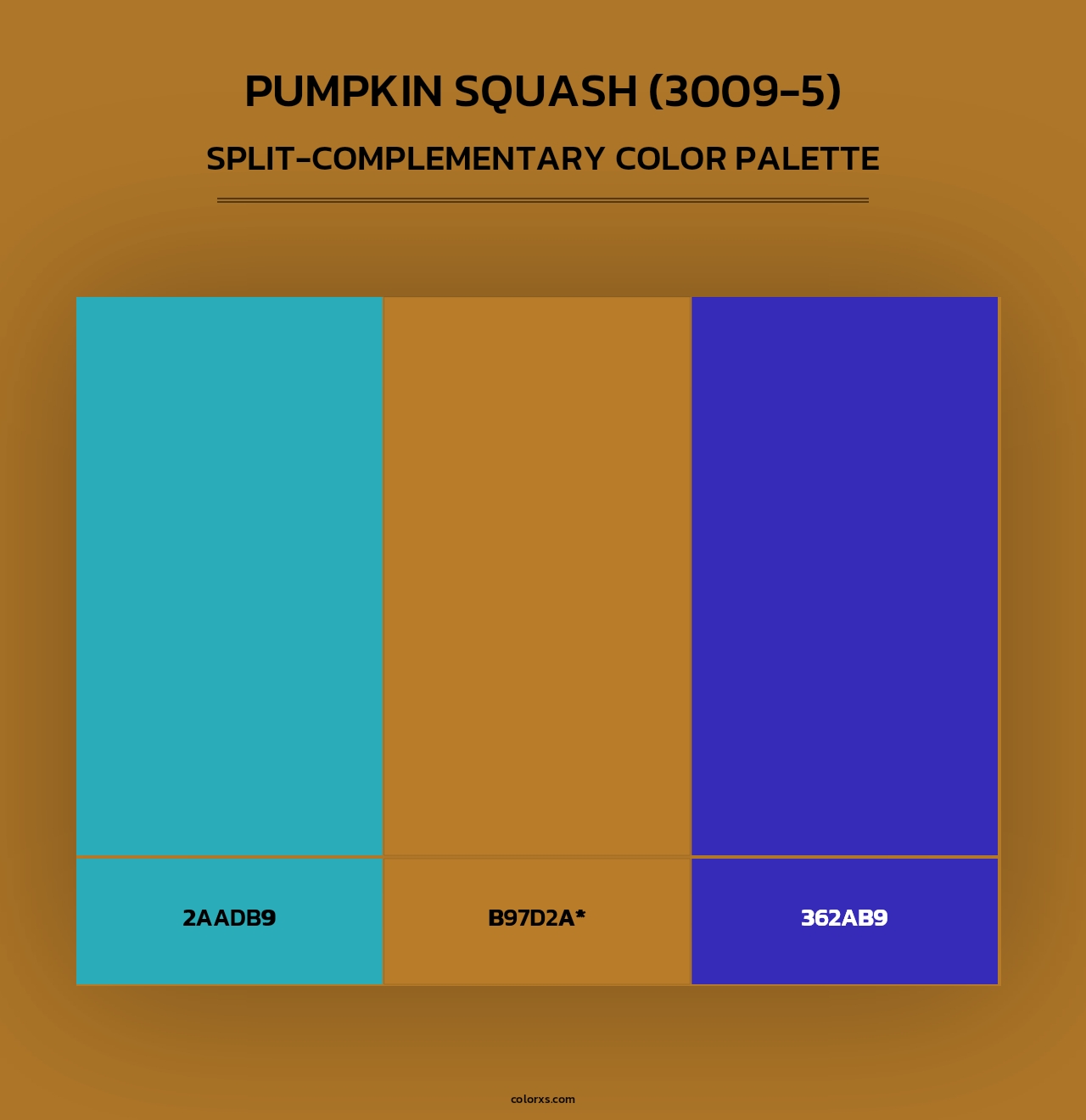 Pumpkin Squash (3009-5) - Split-Complementary Color Palette