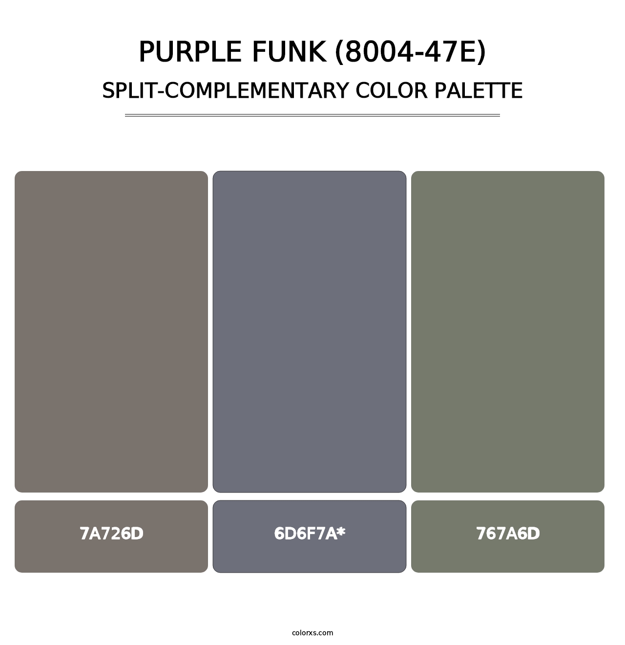 Purple Funk (8004-47E) - Split-Complementary Color Palette