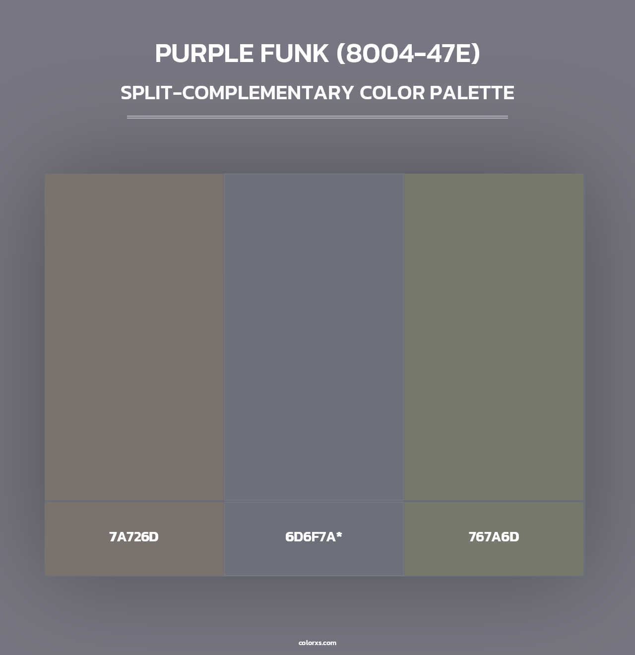 Purple Funk (8004-47E) - Split-Complementary Color Palette