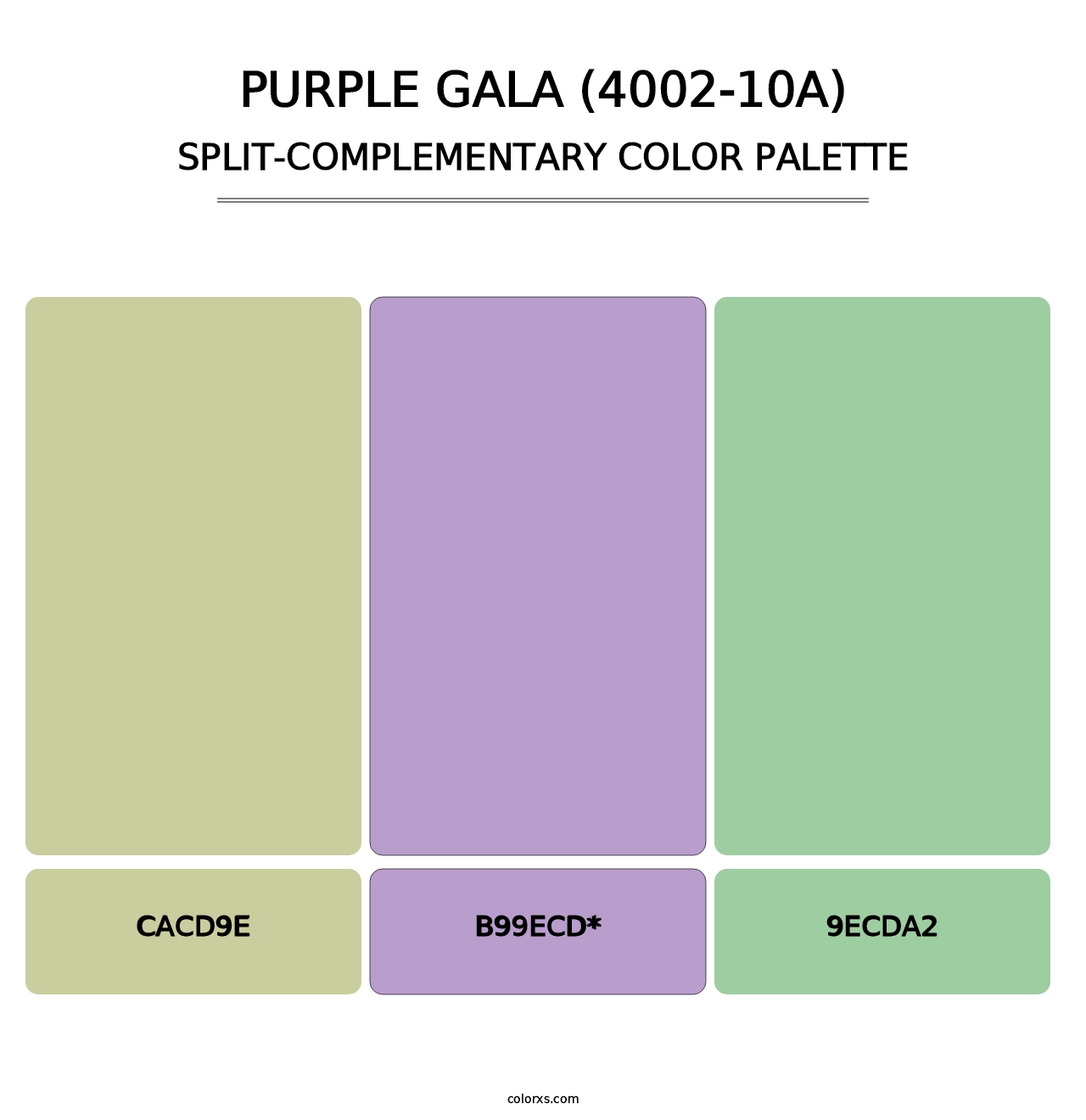 Purple Gala (4002-10A) - Split-Complementary Color Palette